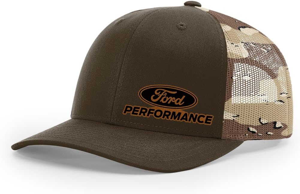 Peterbilt Truck Logo Laser Engraved Leather Patch Richardson 112 Snapback Trucker Hat Cap