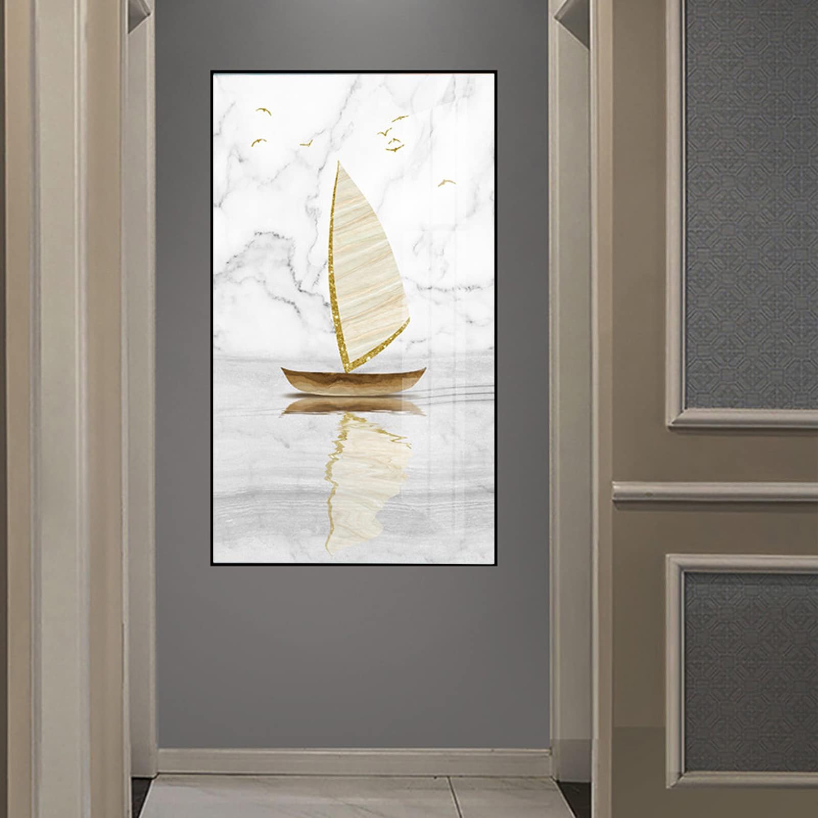 Copertura Quadro Elettrico Decorativa Nascondi Contatore | Quadri Copri Contatori Elettrici da Parete Sono Disponibili Vari Stili per la Tua Casa Quadri,F(Gold),40x60cm