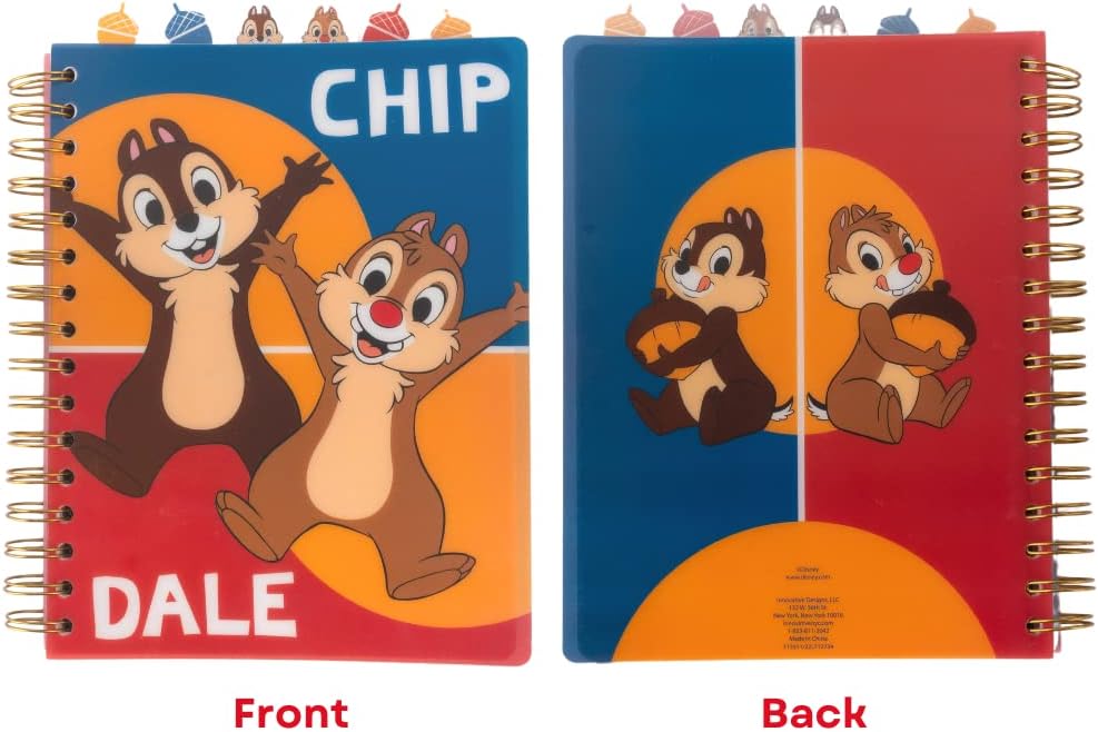 Innovative Designs Disney Chip and Dale Tab Journal Notebook, Spiral Bound, 144 Lined Pages, 8 x 7 - Image 8
