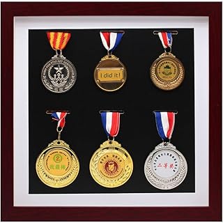 Military Medal Display Cabinet-Marathon Medal Storage Box is Suitable for All Major Marathon and Half Marathon Medals to Display Your Military or war or Sports Medals. (No Medals)
