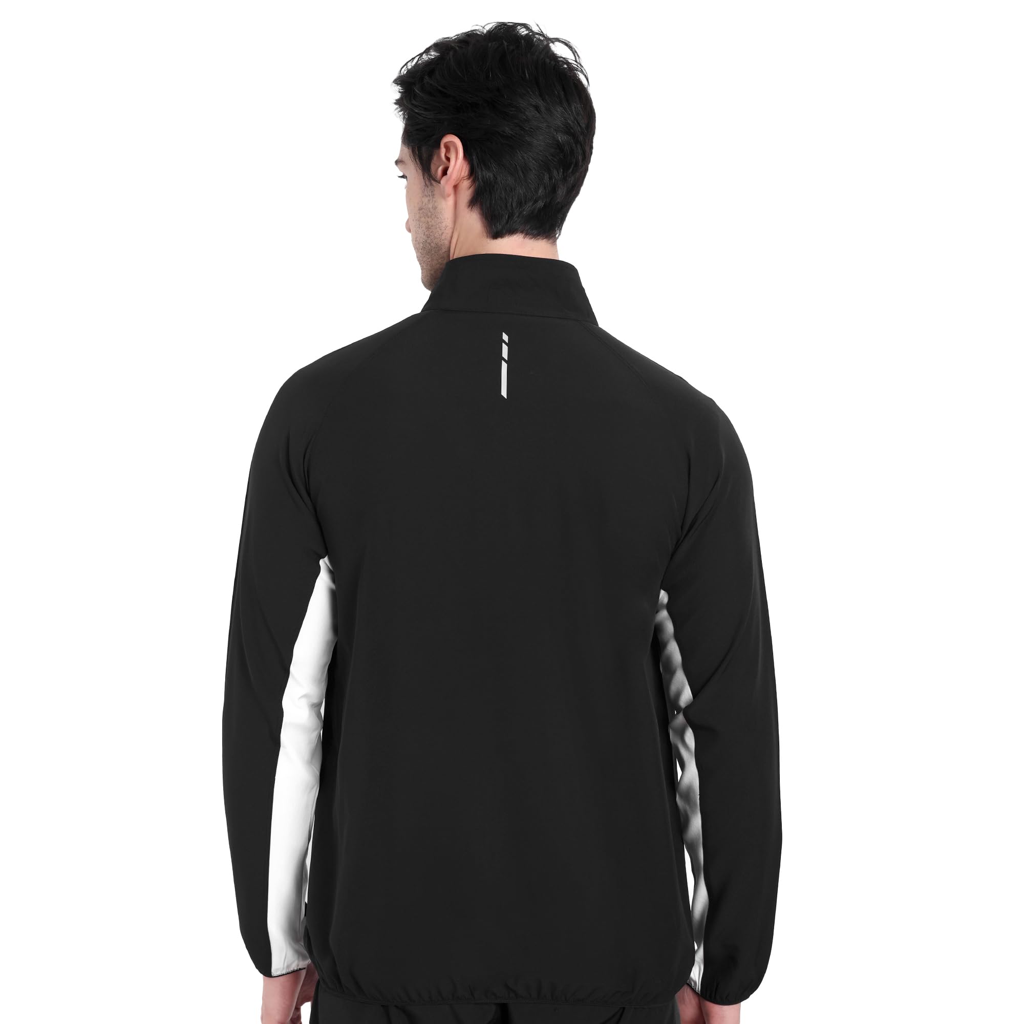 ASIAN AMJ-21 Black Men’s Athletic Zip-Up Jacket | Slim Fit Workout & Casual Wear, S 2