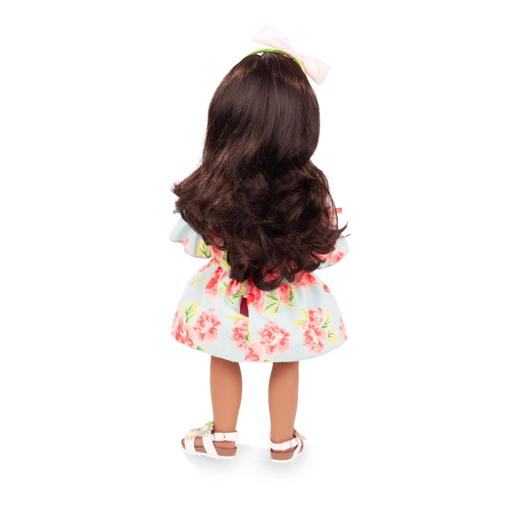 Götz 2666811 Happy Kidz AVA Puppe 50 cm Multigelenk-Stehpuppe | 6-tlg, für Kinder ab 3 Jahren, schwarze Haare, braune Augen, 9 Gelenke, posierbar, frisierbar, Vinylhartkörper