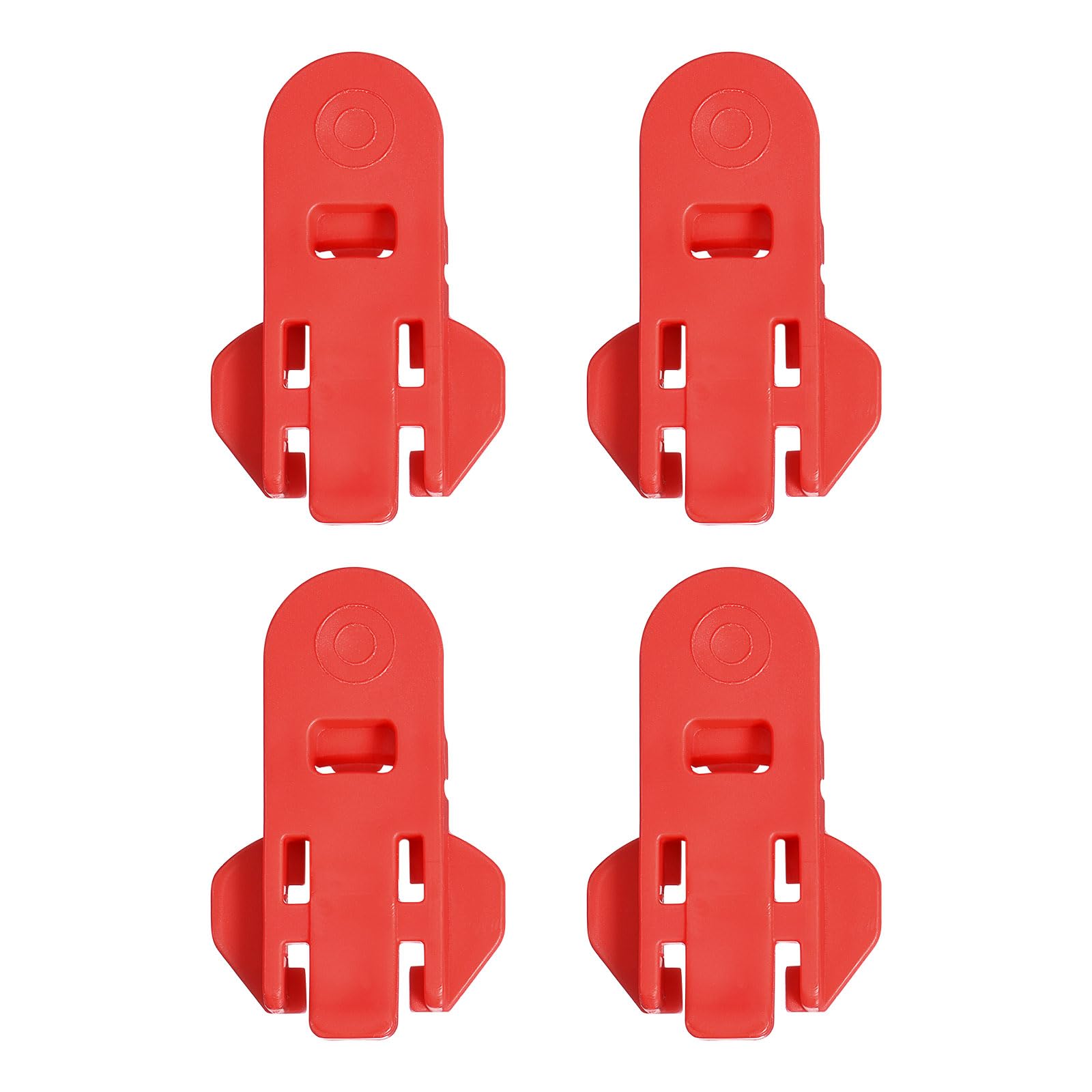 uxcell Manual Easy Can Opener, 4pcs - Plastic Beverage Can Covers Lids Protector, Bottle Opener for Soda, Beer, Drink (Red)