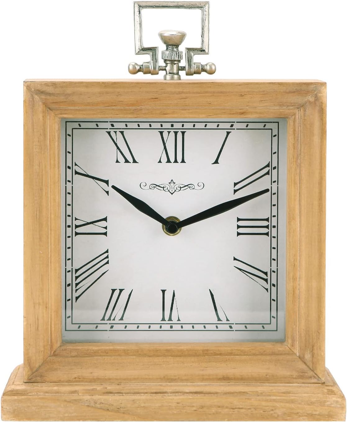 NIKKY HOME Large Table Clock, Rustic Desk Clocks Battery