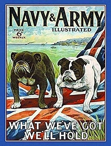OMSC Original Metal Sign Co. Army and Navy Illustrated Metal Wall Sign 16" x 12" (og)