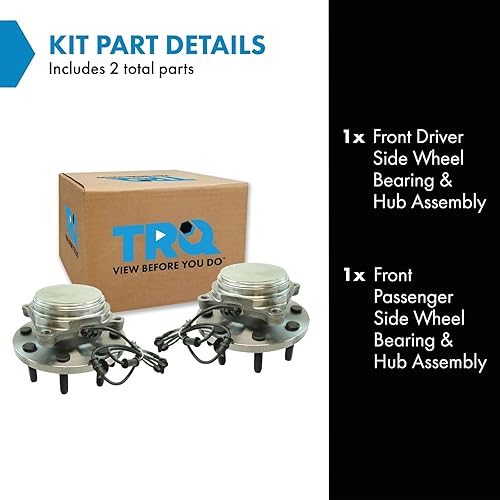 Vista 863 de TRQ Juego de 2 rodamientos y bujes de rueda trasera izquierda y derecha compatible con Ford Expedition 2007-2010 Lincoln Navigator 2007-2010