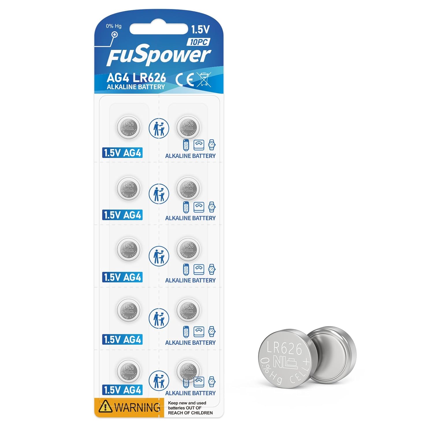 SR626SW Watch Batteries 377 376 LR626 Battery AG4 1 5v Alkaline Coin Cells 10 Count Pack of 1