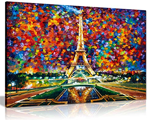 Peinture à l'huile sur toile Leonid Afremov grand tableau Paris