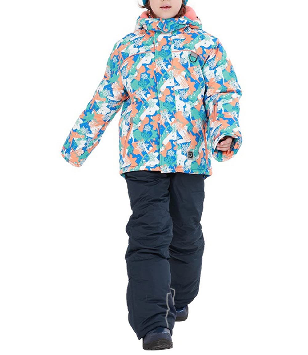 Generisch Skipak voor kinderen, 2-delig, waterdicht en winddicht, winterpak, set met ski-jack en skibroek, effen, warmte, lila, 14-16 Jaar Generisch Skipak voor kinderen, 2-delig, waterdicht en winddicht, winterpak, set met ski-jack en skibroek, effen, warmte, lila, 14-16 Jaar