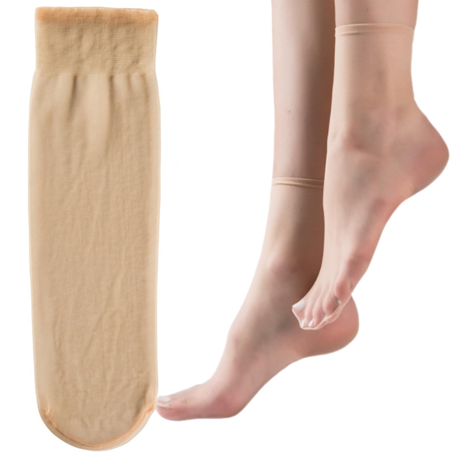 5 paia di calze da donna super sottili in nylon trasparente traspirante da indossare tutti i giorni Vedi attraverso i calzini alti alla caviglia per abbigliamento formale casual quotidiano calze di