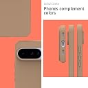YATWIN Silicone Back Case for Google Pixel 10/10 Pro, Soft-Touch, Shockproof Phone Back Cover for Google Pixel 10/10 Pro - Milk Tee gallery image