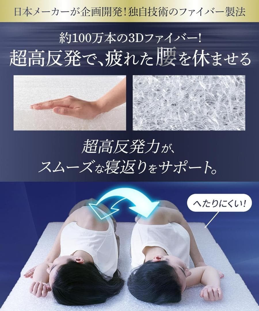彡新品彡GOKUMIN マットレス トッパー 体圧分散 腰を休ませる 三つ折り Amazon.co.jp: GOKUMIN マットレス トッパー 体圧分散 腰を休ませる 三