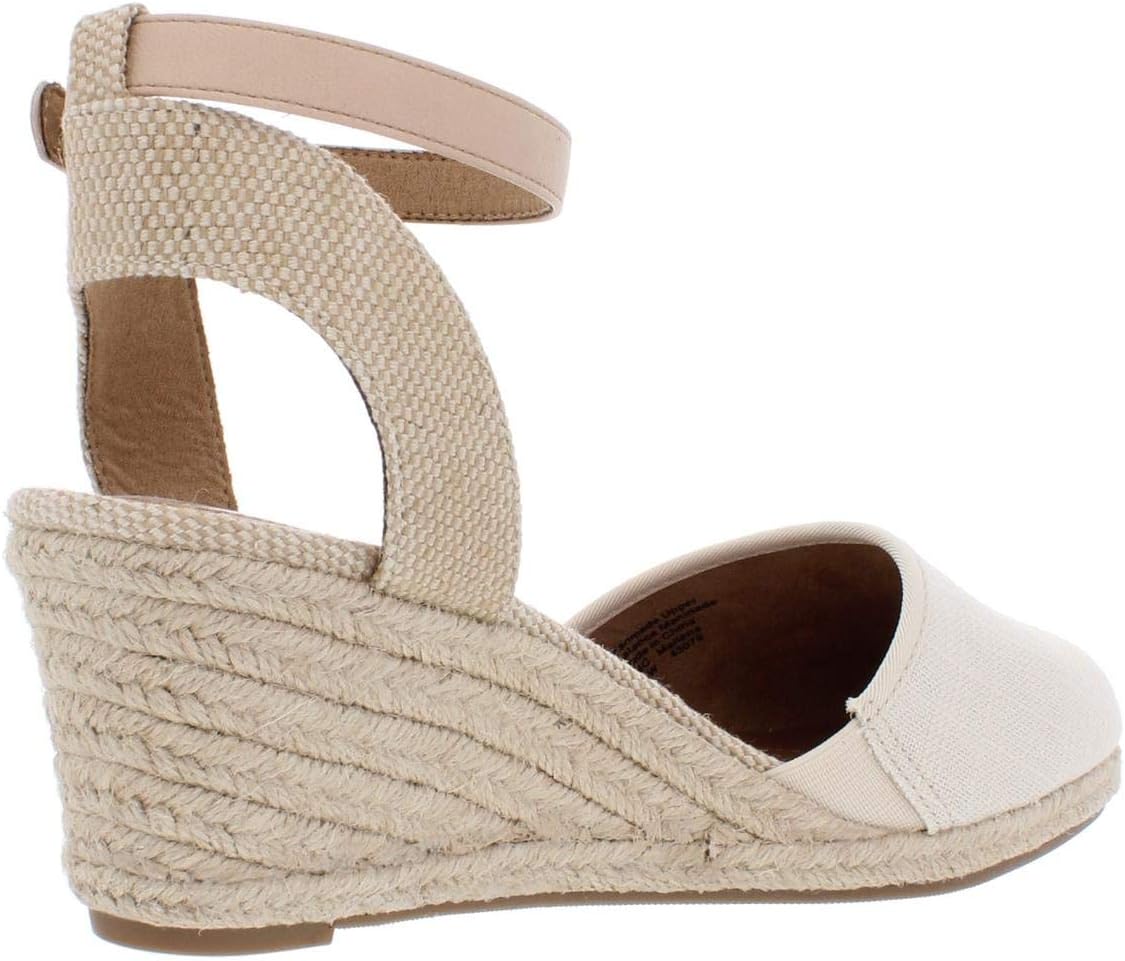 Style & Co. Womens Mailena Canvas Wedge Sandals Beige 9.5 Medium (B,M) - Image 2