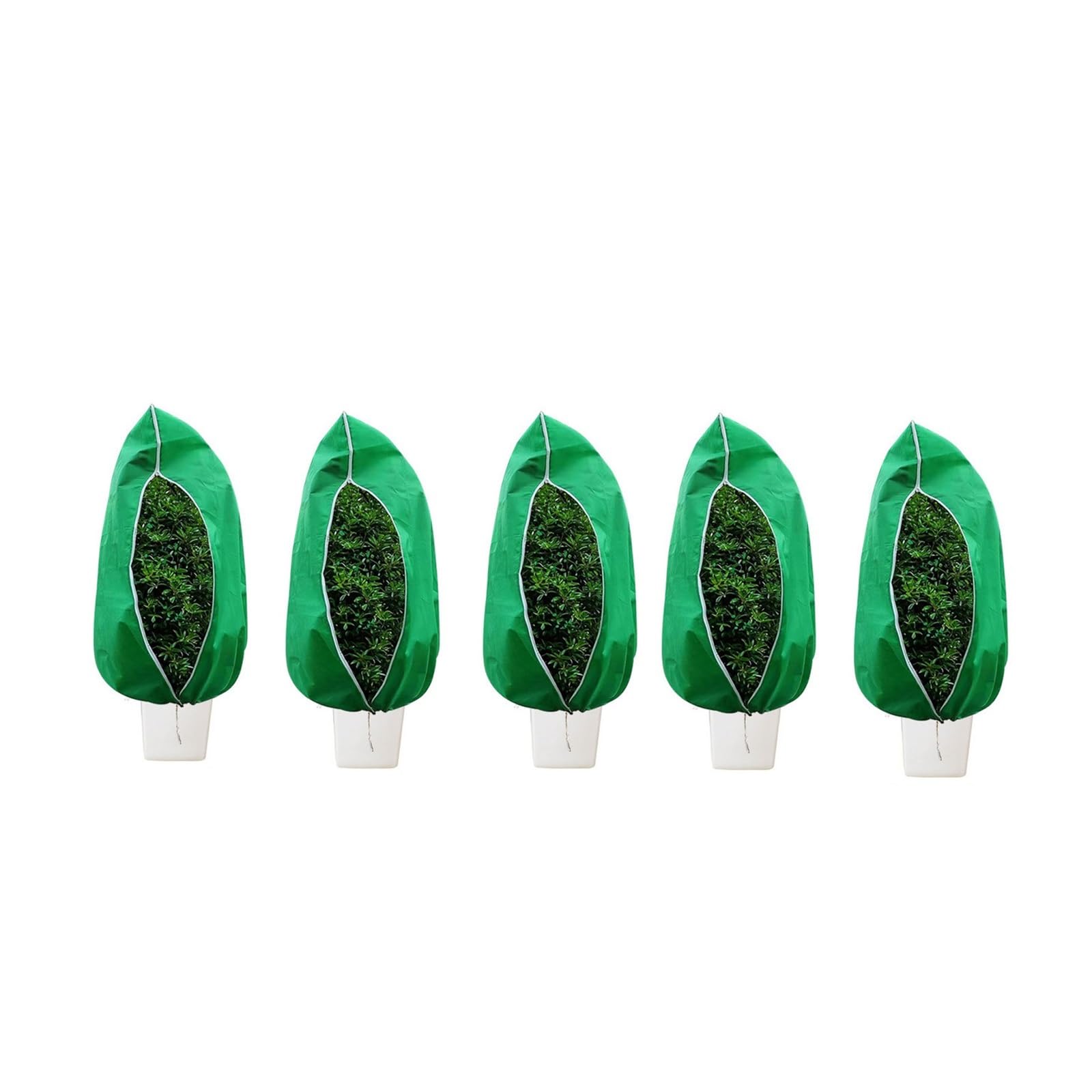 Copertura antigelo per piante, tessuto traspirante resistente con coulisse con cerniera per giardini, arbusti, serre