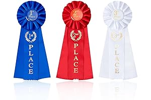 Prize Ribbons 1st 2nd 3rd - Award Rosette Ribbon Medal Ribbons