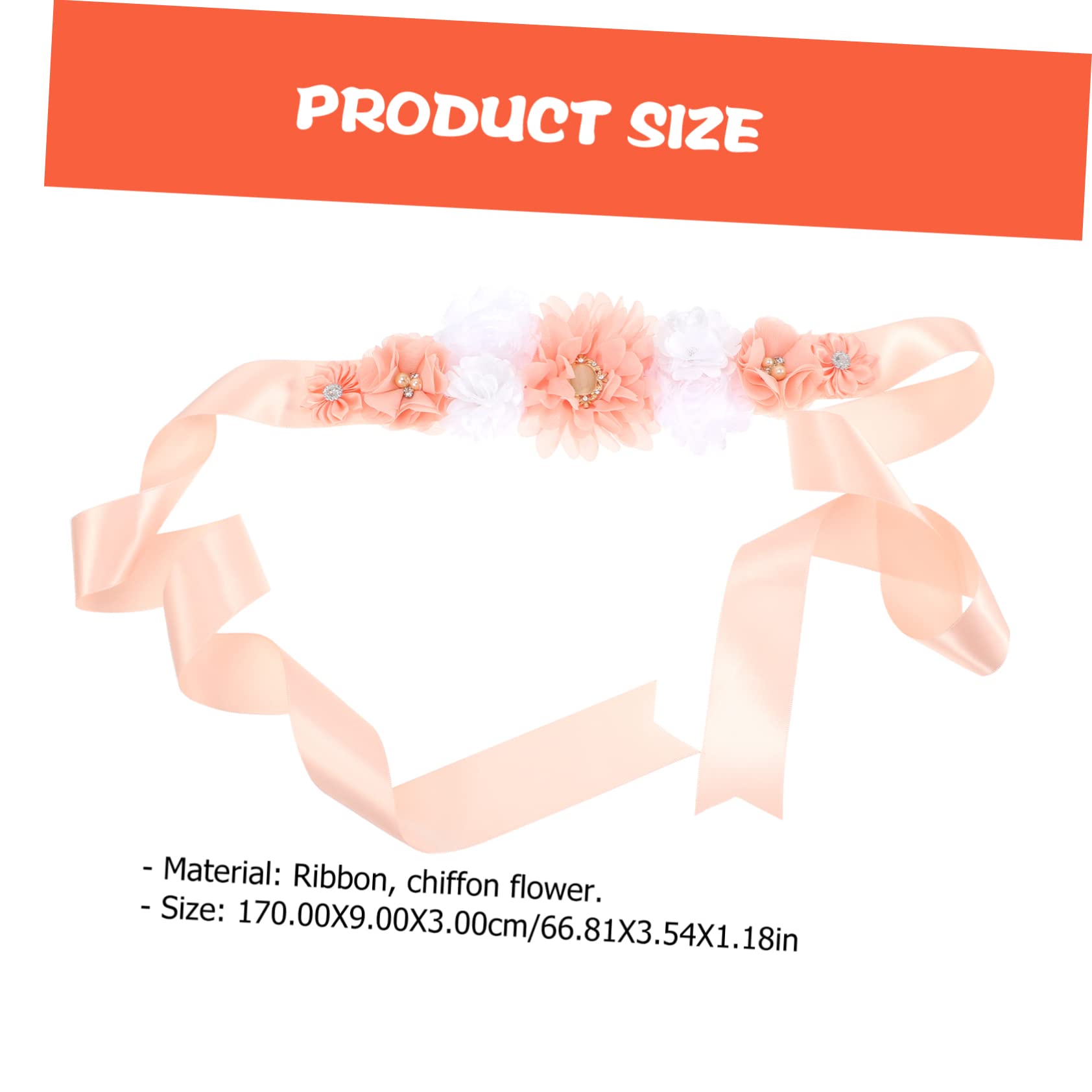 Ciieeo Pregnancy Flower Sash Belt for Mommy to Be Daddy Corsage Mom Present Set