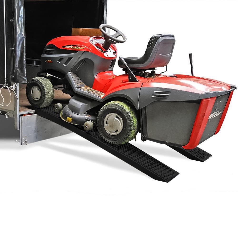 XMTECH Rampa najazdowa do 400 kg, stal ocynkowana, rampa załadunkowa, rampa załadunkowa, 160 x 22,5 x 4,5 cm, szyna najazdowa do samochodu, motocykla, ATV, samochodów osobowych - czarna