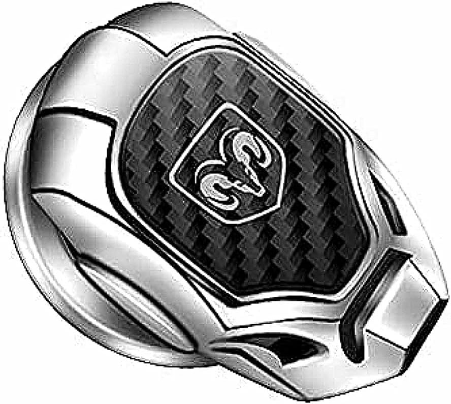 Zinc Alloy One-Key Start Cover,Car Engine One-Button Start Stop Protective Cover,Decoration Cover,Which Can Be Used for Cars, Motorcycles, Etc.Suitable for Various Models. (Silver, for Dodge)