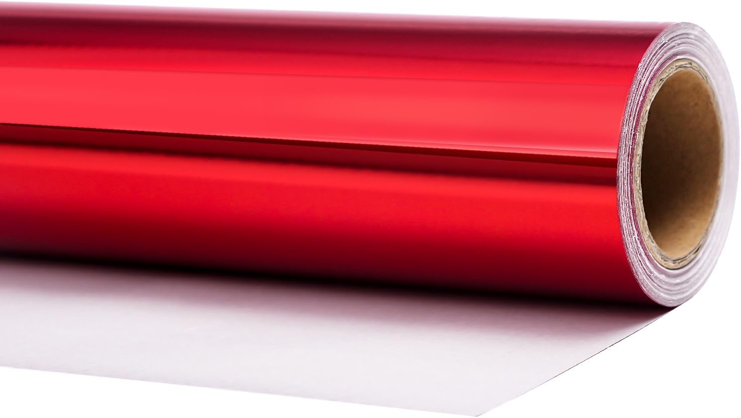 Amazon.com: PlandRichW Red Metallic Wrapping Paper Mini Roll - Glossy ...