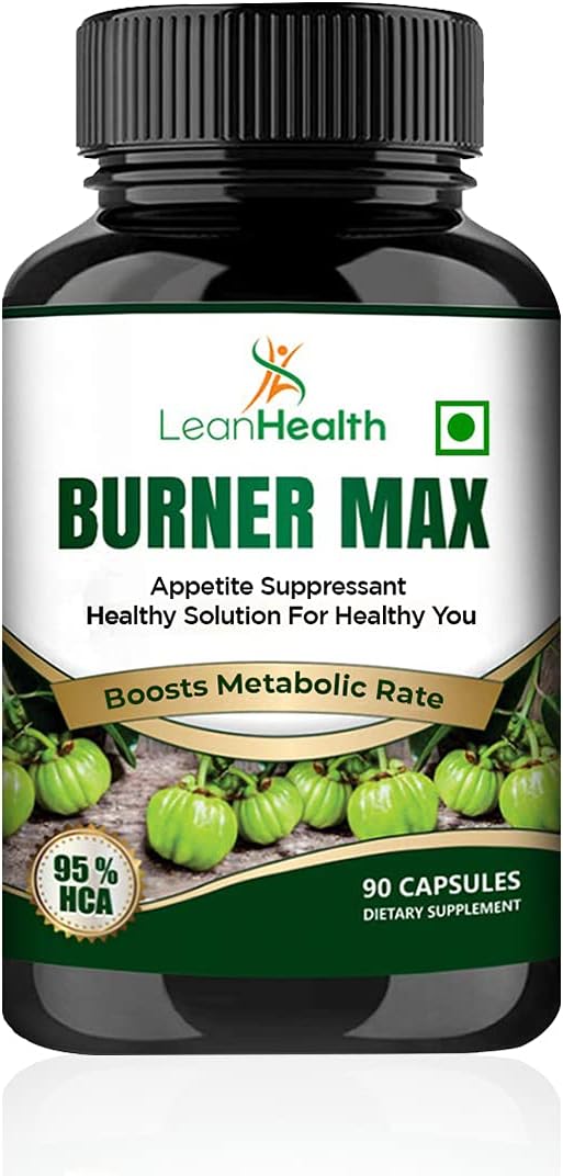 Leanhealth Burner Max Supplement 800mg 90 Capsules with Garcinia Cambogia Extract (95% HCA) Supports Healthy Weight Management