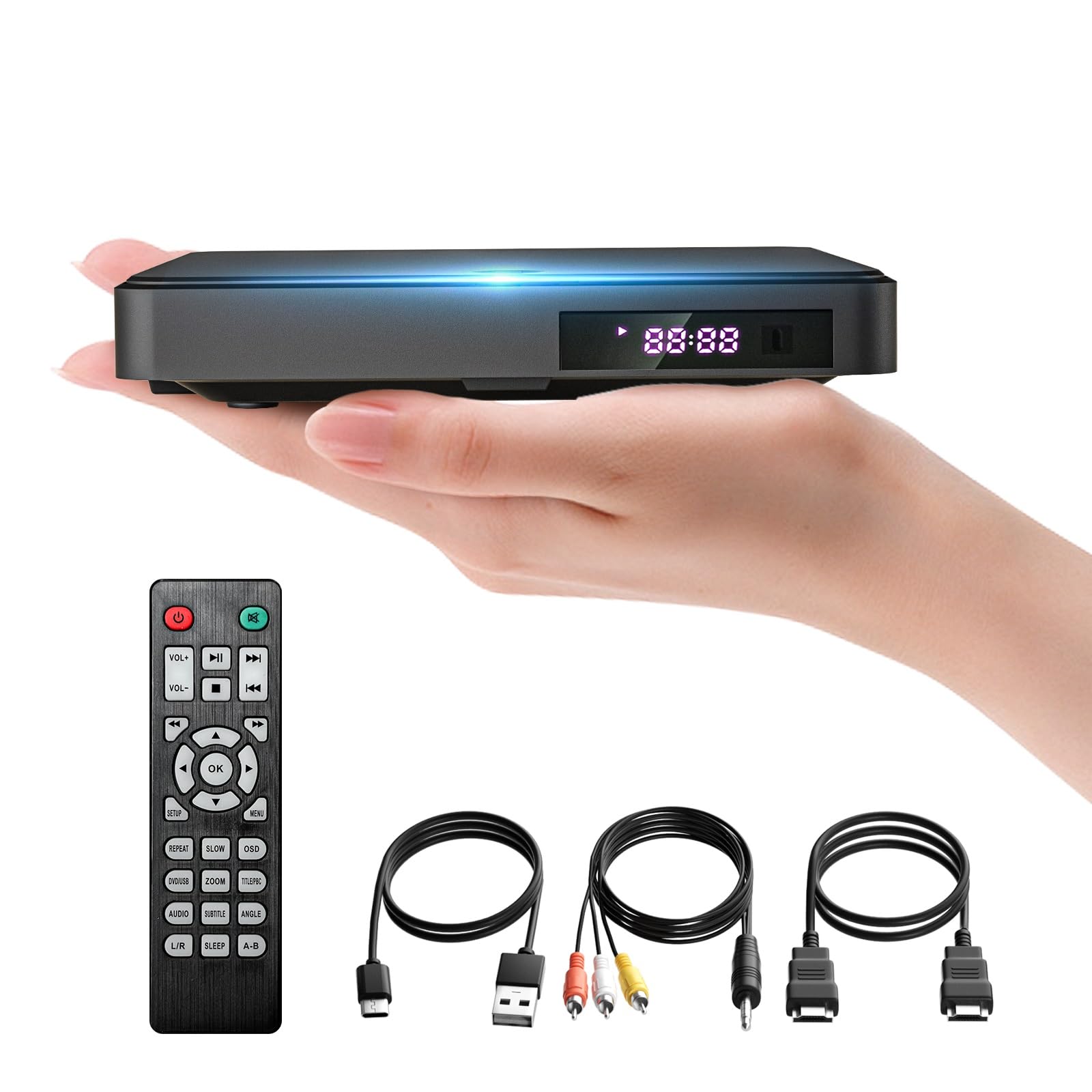 1 x RAW Customer Returns Mini DVD Player ARAFUNA, HDMI Small DVD Playe