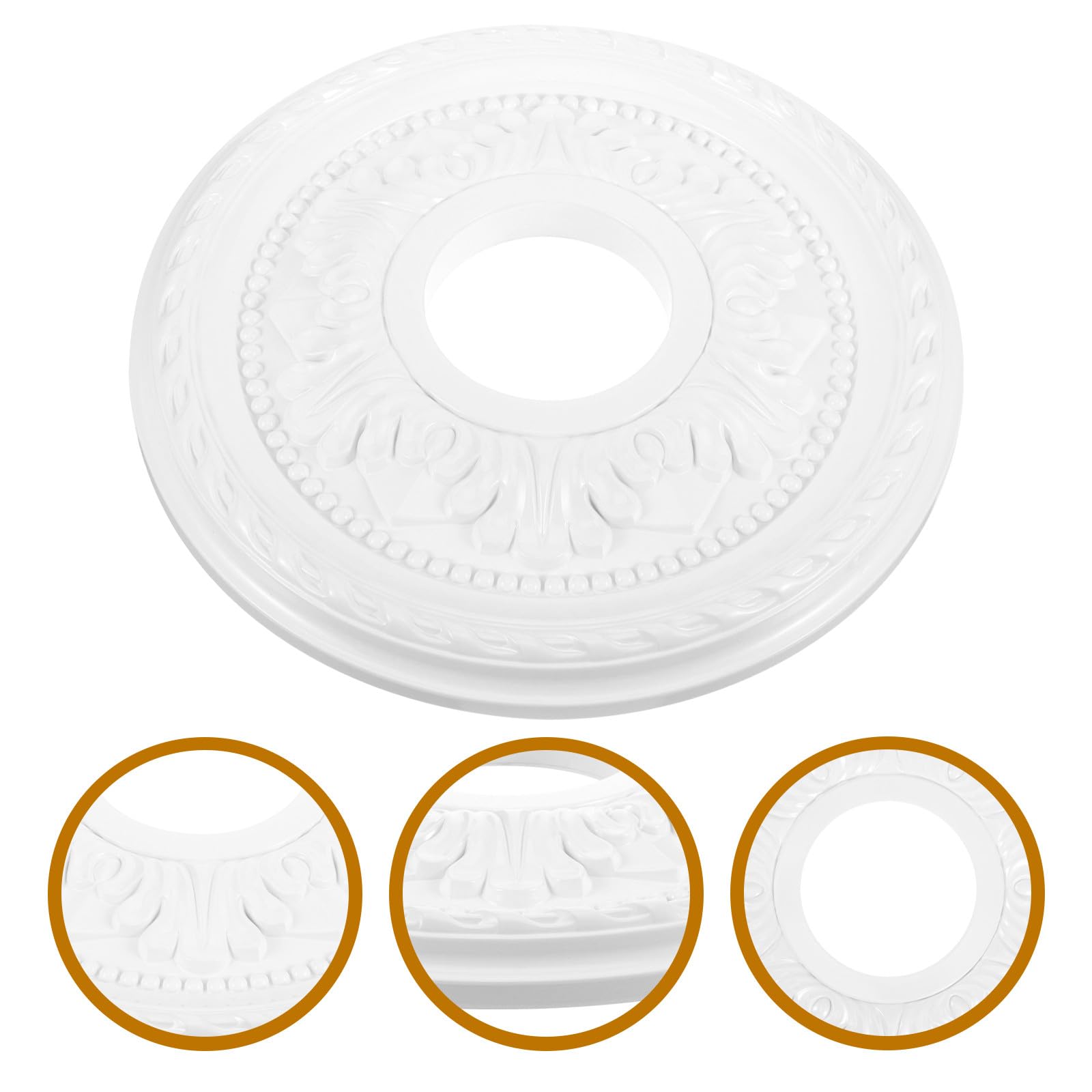 Homoyoyo Medaglione da Soffitto Decorazione Elegante per Base Lampadario in Pu Bianco Resistente e Multiuso per Ambiente Domestico e Commerciale