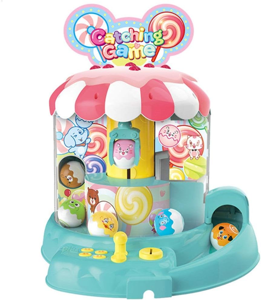 クレーンゲーム 子供のミニキャッチ人形機械的および電気的なマニュアルコインクリップ人形ゲーム機男の子と女の子のおもちゃのギフト おもちゃ 色 本日限定 Size Size Photo Color One