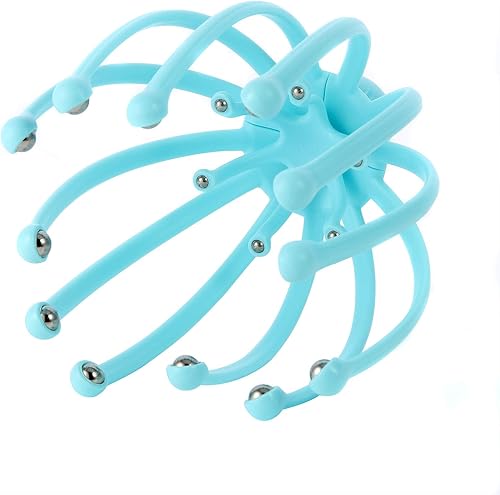 Black Tulip Garden Masajeadores de cuero cabelludo para aliviar el dolor de cabeza, relajación del estrés del cuero cabelludo, 18 bolas rodantes,