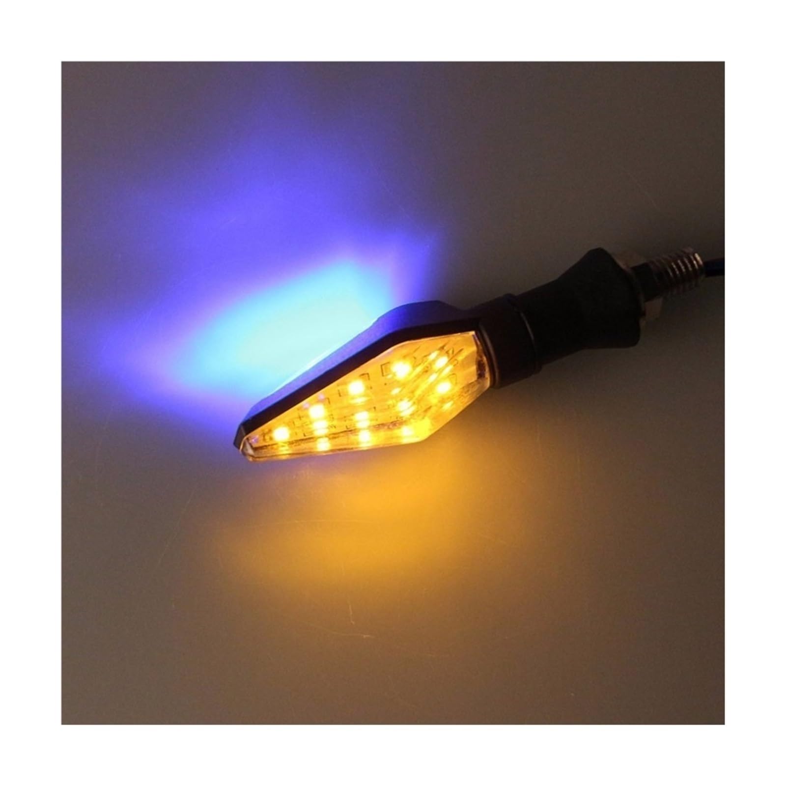 2 Unidades de Intermitentes universales de 12 V para Motocicleta, Luces de señalización ámbar.