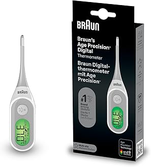 Braun Age Precision Digital thermometer - Digital Stick for Multi-Site Usage - Orally, Rectally or Underarm - Baby and Infant Friendly - #1 Brand among doctors(1) - PRT2000
