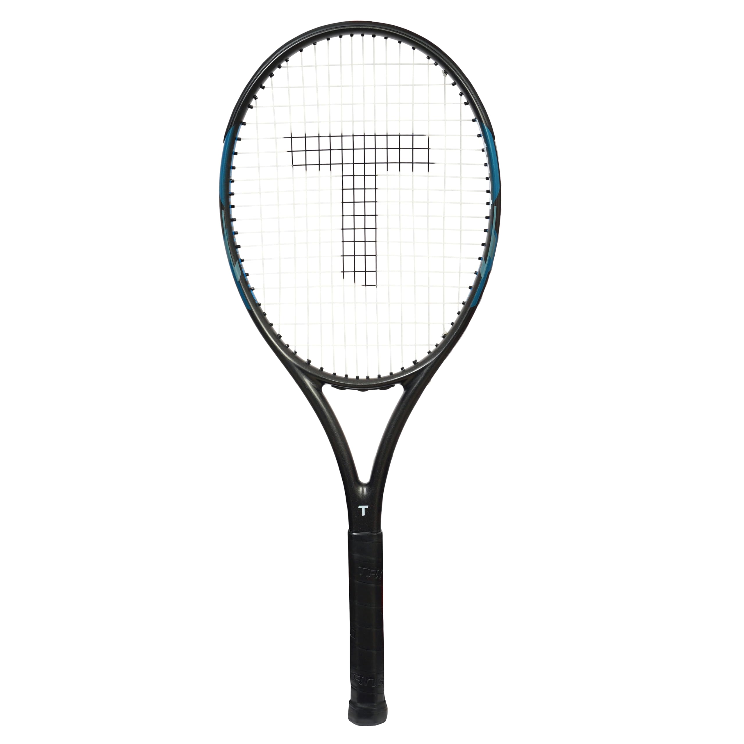 TANSO TSUYO 44 Full Graphite High Performance Ultra Light Carbon Fibre Strung Tennis Racquet with Free Full Tennis Racket Cover (260 Grams, Oval Head Shape, 100 sq inch, Full Size) (Slate Grey)