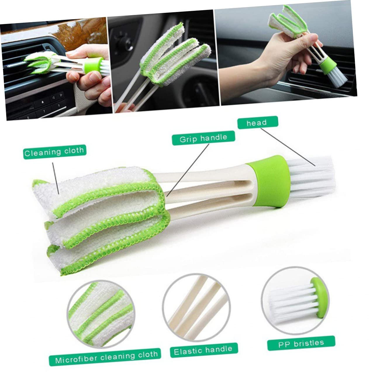 LALAFINA Window Groove Cleaning Brush 8pcs Set Compact Design for Window Gaps and Door Tracks