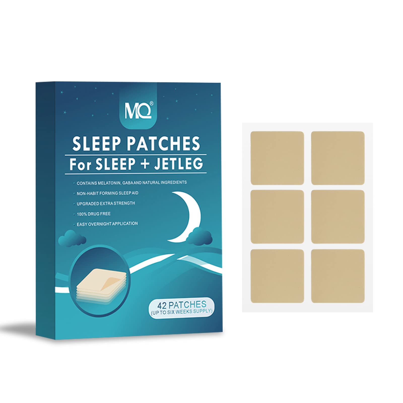 Sleep Patch 42 Patch Set for Adult,All Natural Deep Sleep Patches， Improved Night Time Sleeping，Supports Rest and Rejuvenation for Travel, Jet Lag, Men and Women