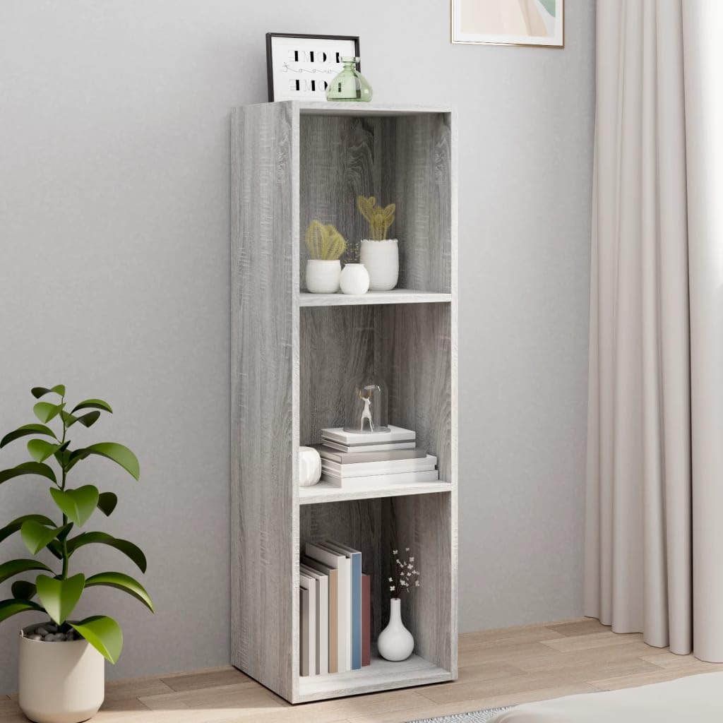 Bücherregal Standregal Grau Sonoma 36x30x114 cm Holzwerkstoff