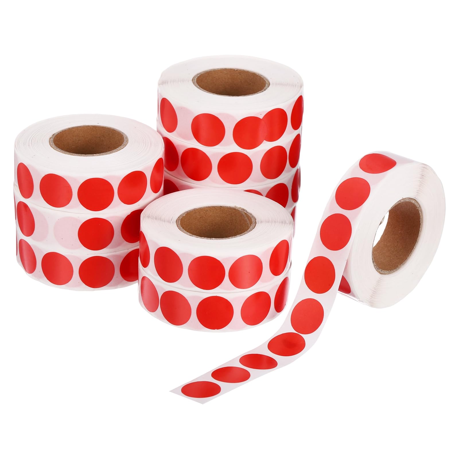 PATIKIL 10000Pcs 10 Roll Colored Dot Stickers, 0.5" Circle Stickers Self Adhesive Circle Price Tag Coding Label for Office Business Yard Sale Garage Sale Home Decor, Red