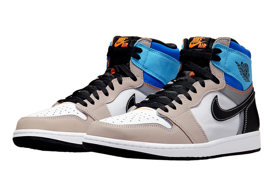Nike Damskie buty sportowe WMNS Air Jordan 1 Mid, żagiel pomarańczowy pomarańczowy kwarc, 45.5 EU