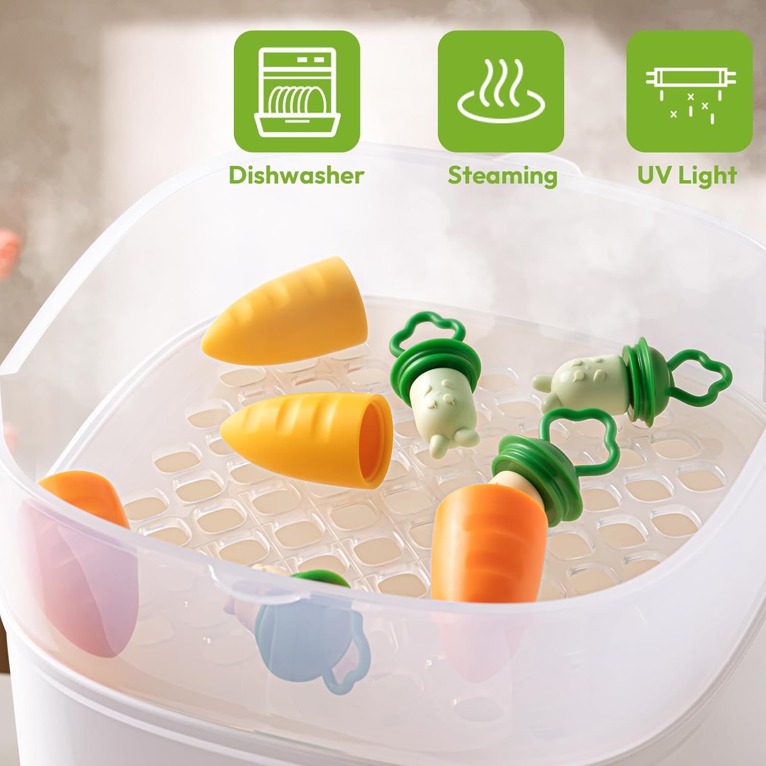 NCVI Baby Carrot Bunny Picking Toy for Harvest Games, Food-Grade Silicone Montessori Educational Carrot Pulling Sorting Toy for Toddler 6 Months+, Christmas Easter Gift Basket Stuffers Fillers
