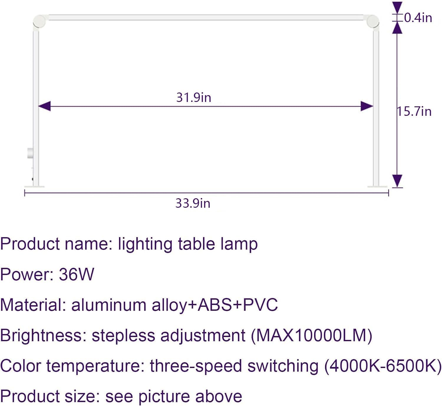 Foldable Nail Desk Lamp | Square LED Manicure Light - 3 Color Temperatures (4000k-6500k) - Silver