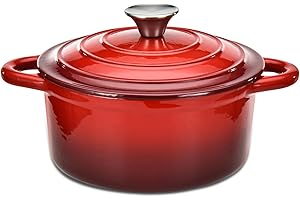 Hamilton Beach: Enameled 3 qt Cast Iron Dutch Oven, Enhanced Even Heat Distribution