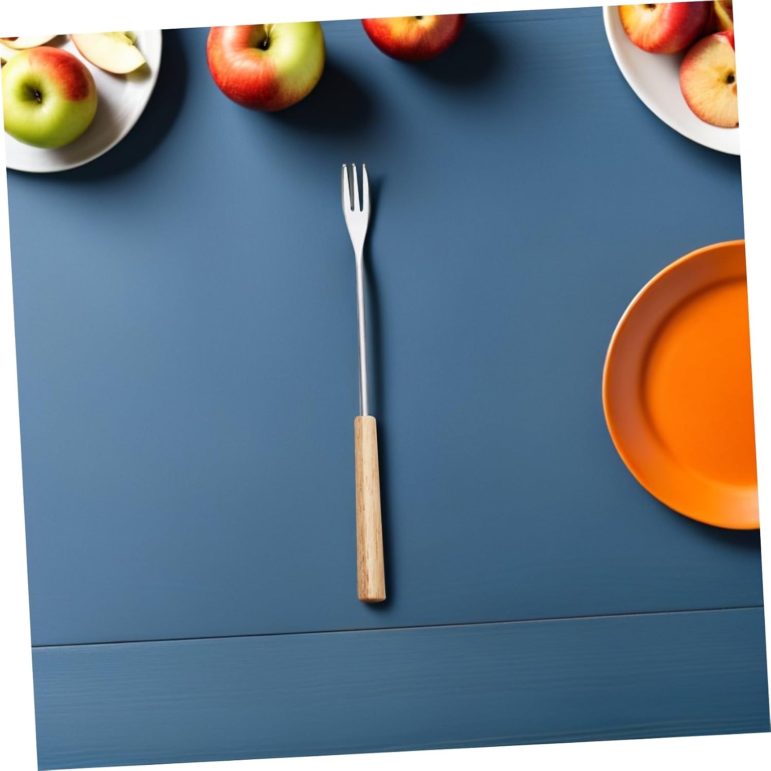 LABRIMP 12pcs Stainless Steel Cheese Fondue Forks with Wooden Handles, Chocolate Dipping and Fruit Skewers Set for Party and Dining