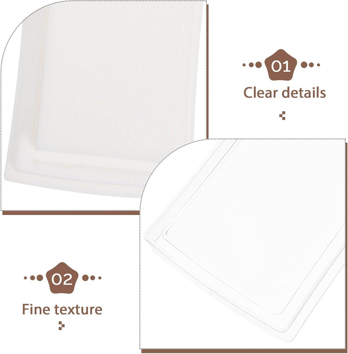 jojofuny 10pcs DIY Craft Stamp Pads Empty Food Grade Ink Pads for Office Crafting