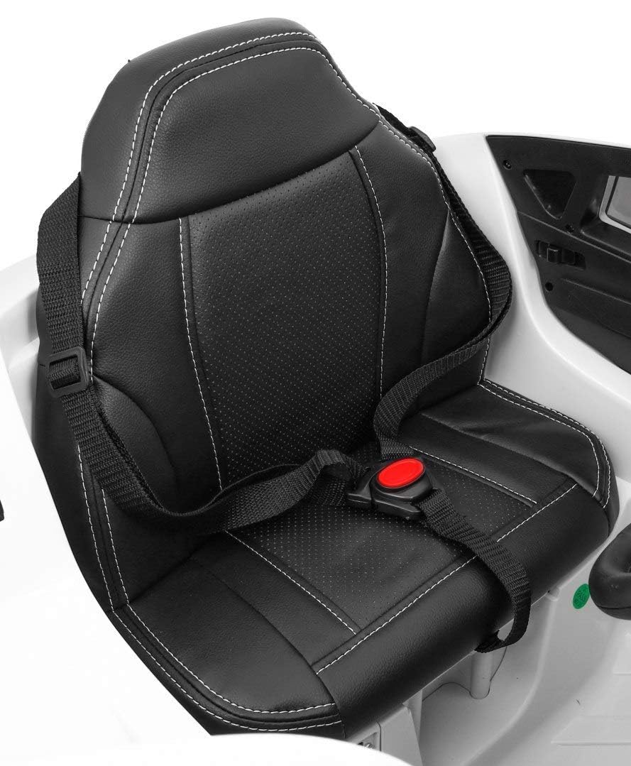 BMW X6M 12V Auto Elettrica per Bambini con Telecomando Parentale – Macchina Elettrica con Sedile in Pelle, Ruote in Gomma EVA, Luci LED, Porte Apribili, MP3 USB, Soft Start, Carico 30 kg Bianco