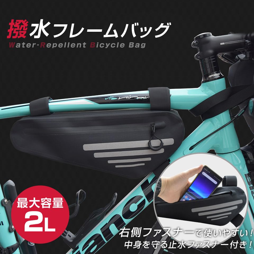 Amazon.co.jp: 三金商事(Mitsukin) フレームバッグ 小型 スリム収納