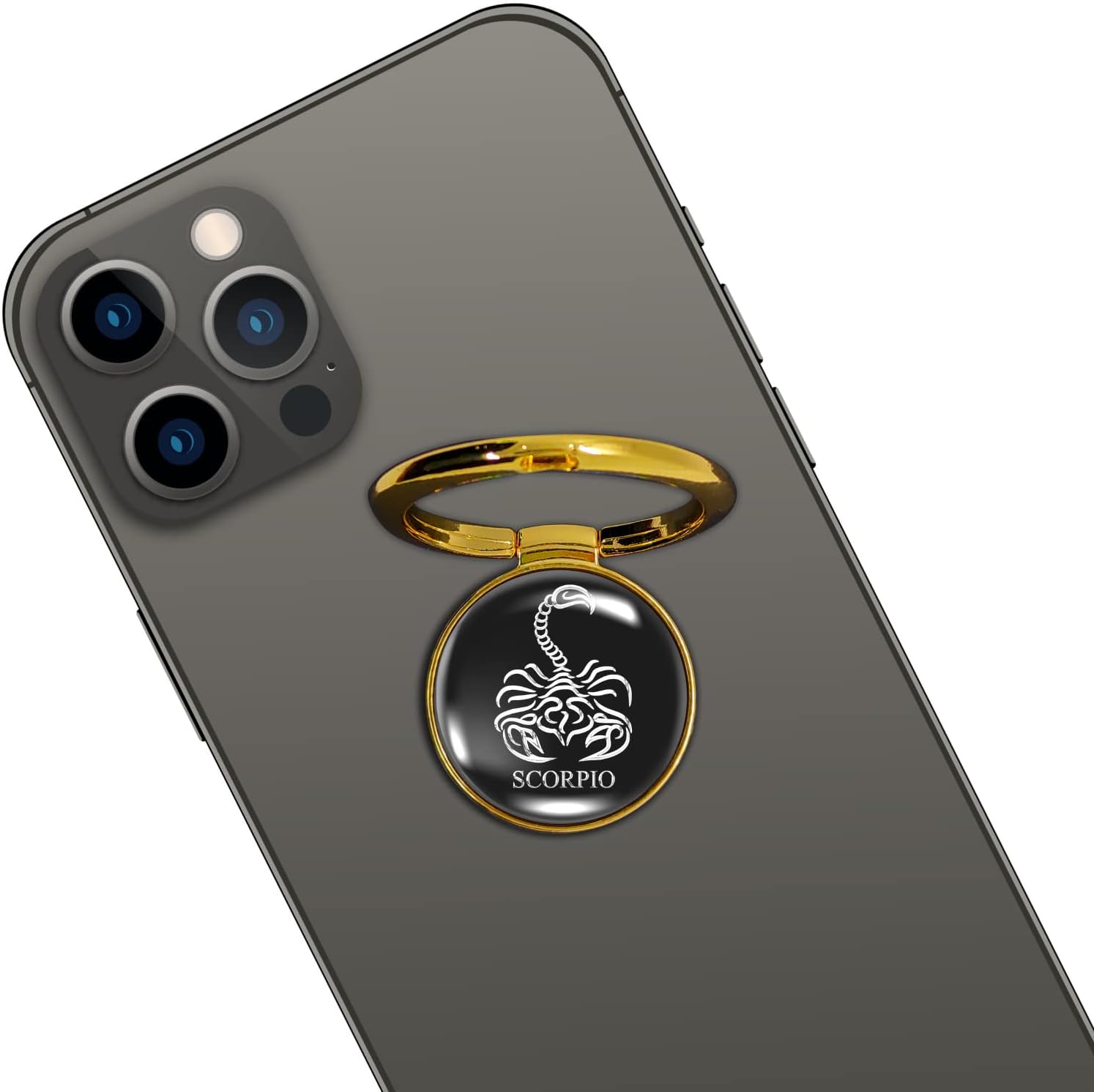 swap-n-snap Gold 360 Holo-Ring Mobile Phone Grip Holder with Hologram Zodiac Logo - Scorpio Design
