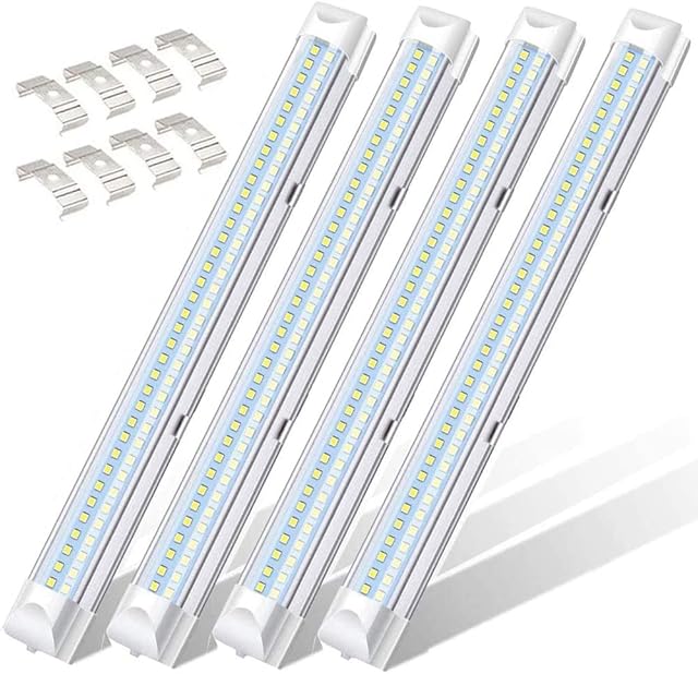 Caxmtu 12V Interior LED Light Bar White Lamp 72 LEDs Universal Strip Light for Motorhome Car Camper Van Bus Caravan Boat Motorhome Indoor Kitchen Bathroom with ON/Off Switch (4 Pack)