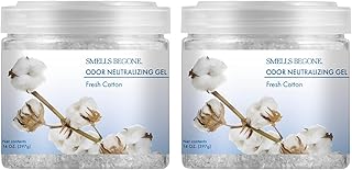 SMELLS BEGONE 14oz Crystal Odor Eliminator - Absorb & Eliminate Odors in Homes, Offices, Bathrooms, Basements, Garage, Cars, RVs & Boats - Remove Tough Odors (Fresh Cotton, 2-Pack)