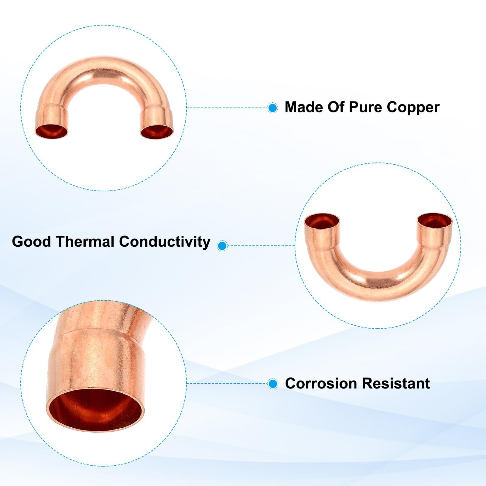 PATIKIL 1 1/4 Inch ID Copper Pipe Fitting - Image 3