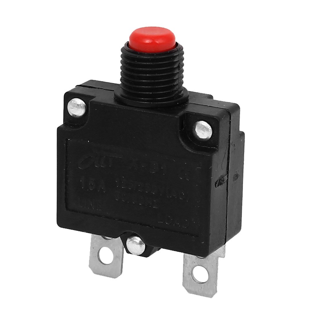 Aexit AC 125V/250V Circuit Breakers 15A Push Button Overload Circuit Miniature Circuit Breakers Breaker Protector