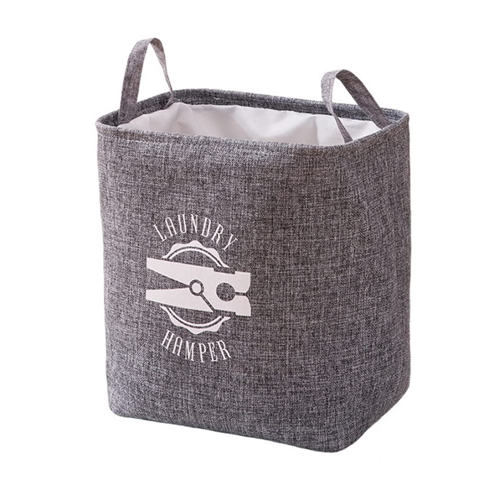 ETRGFTHU Clothes Storage Bag Household Foldable Dirty Laundry Basket Thickened Cotton and Linen Large-capacity Storage Box Sundries(Grey)