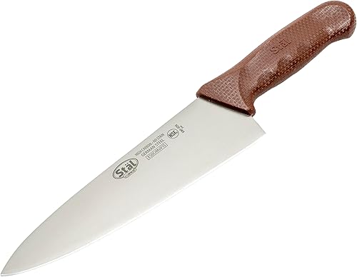 Miniatura 3 de Winco Cuchillo de chef de grado comercial de 8 pulgadas con hoja de acero alemán, marrón